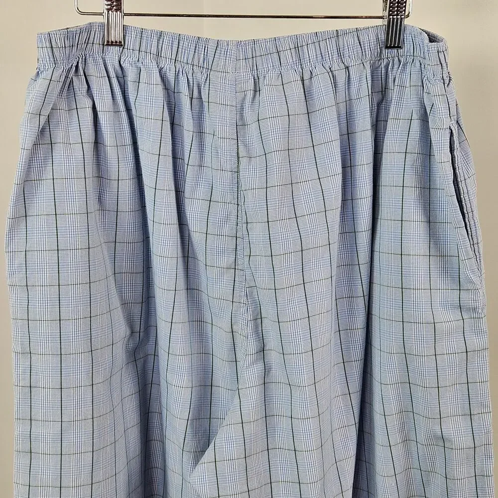 Polo Ralph Lauren Blue Plaid Pajama Lounge Sleepwear Bottoms‎ | Men's XL | 40-42